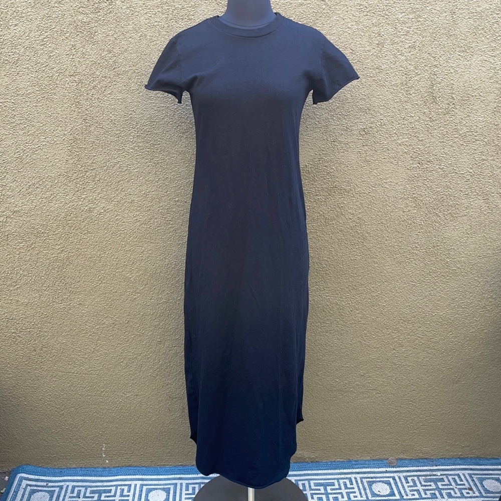 Frank & Eileen cotton black midi dress